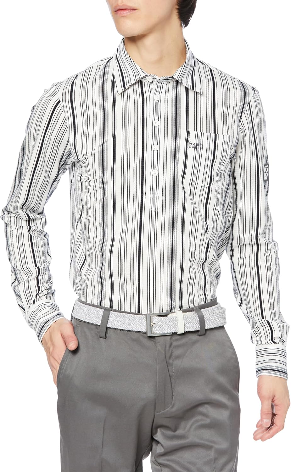 Мужская рубашка-поло с длинным рукавом Parly Gates 053-4161203 (с мини-футбольными полосками) / для гольфа Pearly Gates, белый/синий
Мужская рубашка-поло с длинным рукавом Parly Gates 053-4161203 (с мини-футбольными полосками) / для гольфа Pearly Gates, белый/синий