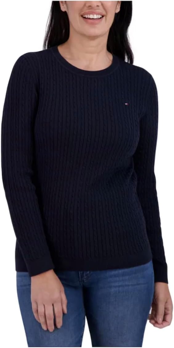 Женский свитер Tommy Hilfiger с длинными рукавами из хлопка и косами, Navy
Женский свитер Tommy Hilfiger с длинными рукавами из хлопка и косами, Navy