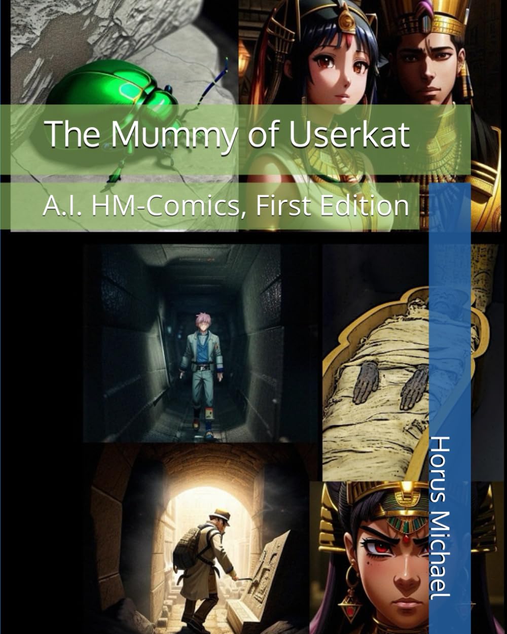The Mummy of Userkat: A.I. HM-Comics, First Edition (Independently published)
The Mummy of Userkat: A.I. HM-Comics, First Edition (Independently published)