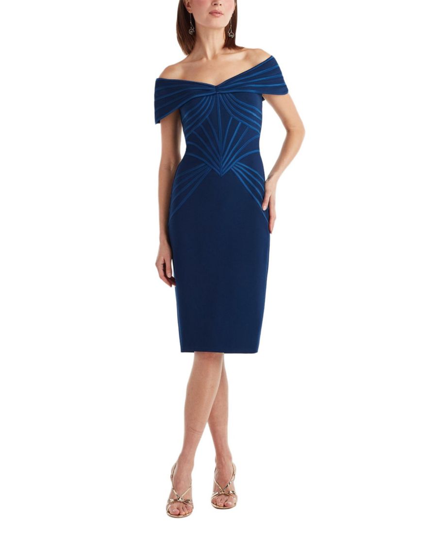 Женское платье Meridian Sundial с открытыми плечами Tadashi Shoji, Navy
Женское платье Meridian Sundial с открытыми плечами Tadashi Shoji, Navy
