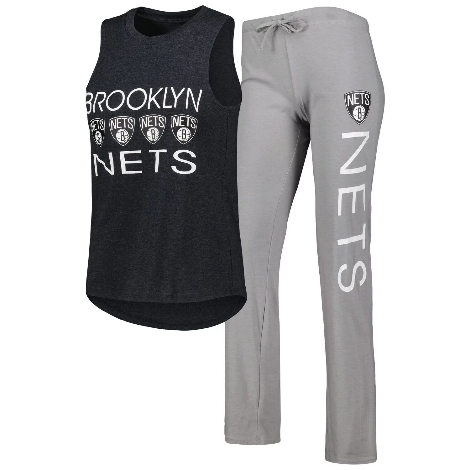 Женский комплект Concepts Sport, серая/черная майка и брюки Brooklyn Nets Team, комплект для сна
Женский комплект Concepts Sport, серая/черная майка и брюки Brooklyn Nets Team, комплект для сна