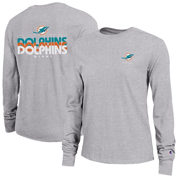 Женская футболка с длинным рукавом Miami Dolphins в цвете heather gray Champion
Женская футболка с длинным рукавом Miami Dolphins в цвете heather gray Champion