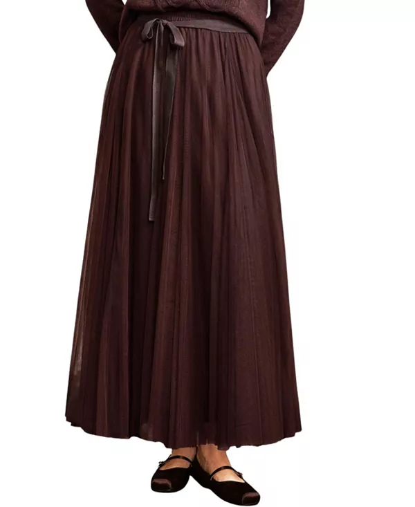 Длинная юбка из тюля с годе Ro&Zo, коричневый
Длинная юбка из тюля с годе Ro&Zo, коричневый