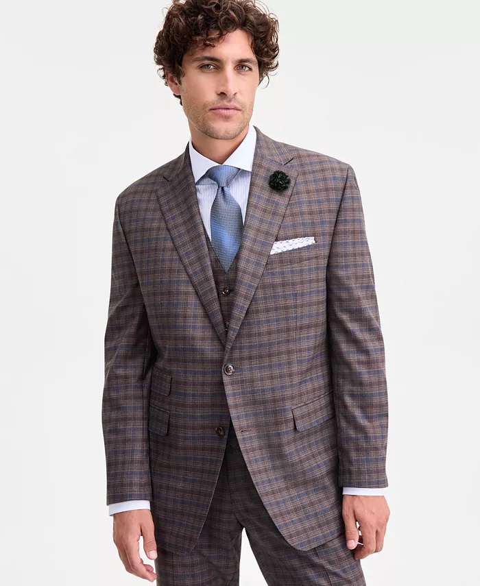 Мужской классический клетчатый пиджак Tayion Collection, коричневый/бежевый
Мужской классический клетчатый пиджак Tayion Collection, коричневый/бежевый