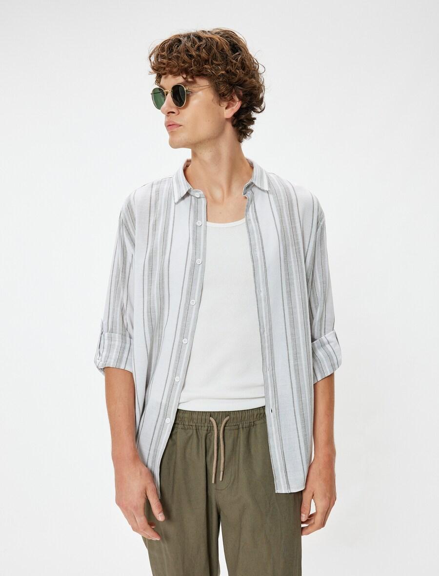 Рубашка обычного кроя на пуговицах Koton, серый
Рубашка обычного кроя на пуговицах Koton, серый