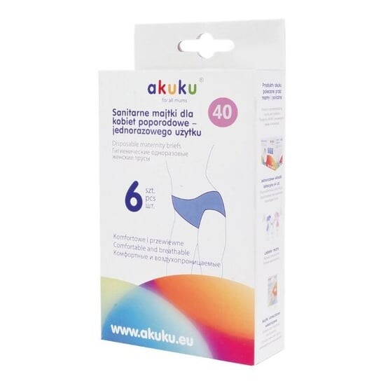 Пикабу, Трусики послеродовые одноразовые, Размер 40, 6 шт., Akuku
Пикабу, Трусики послеродовые одноразовые, Размер 40, 6 шт., Akuku