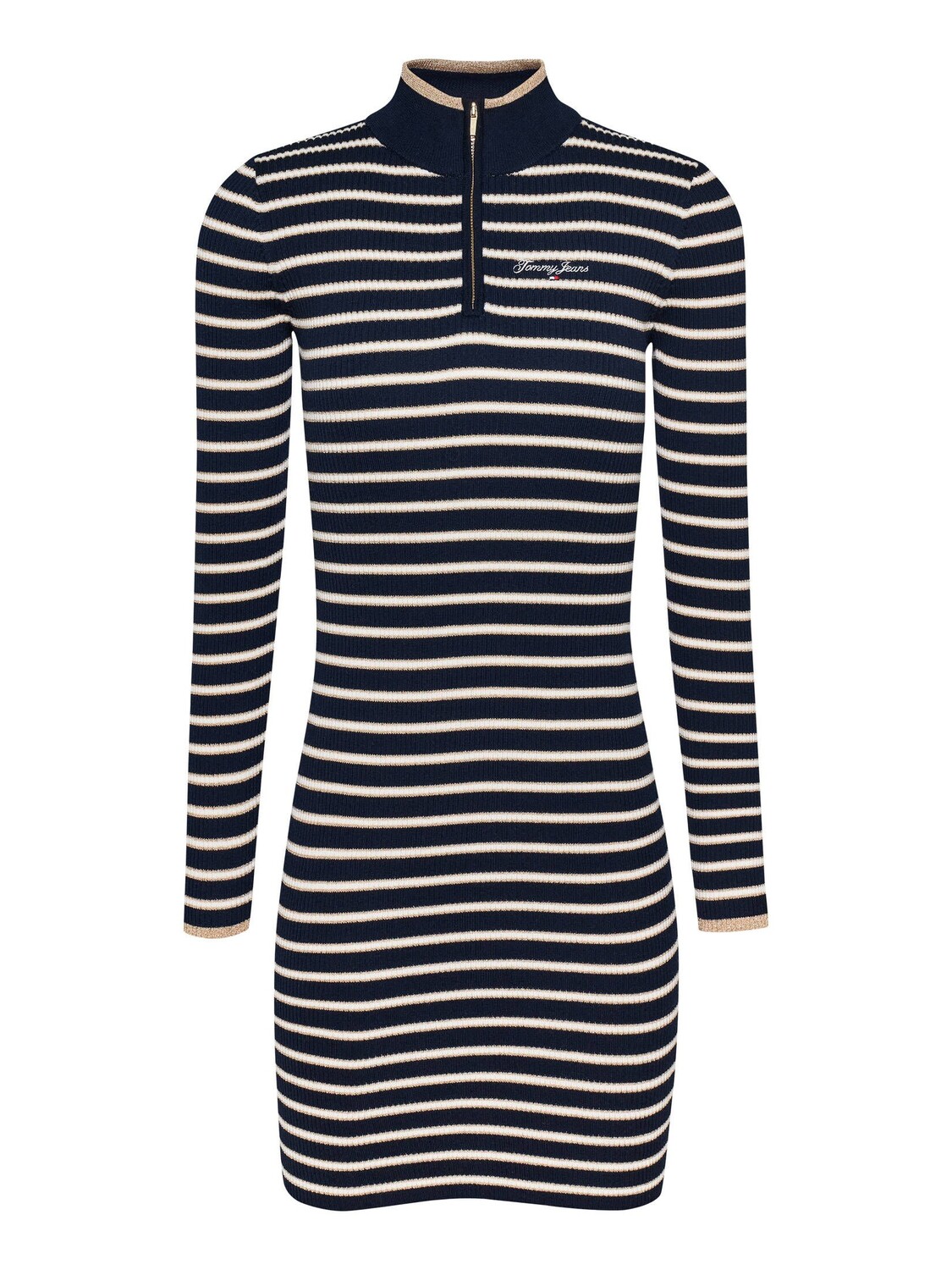 Трикотажное платье приталенного кроя с эффектом металлик Tommy Jeans, синий
Трикотажное платье приталенного кроя с эффектом металлик Tommy Jeans, синий