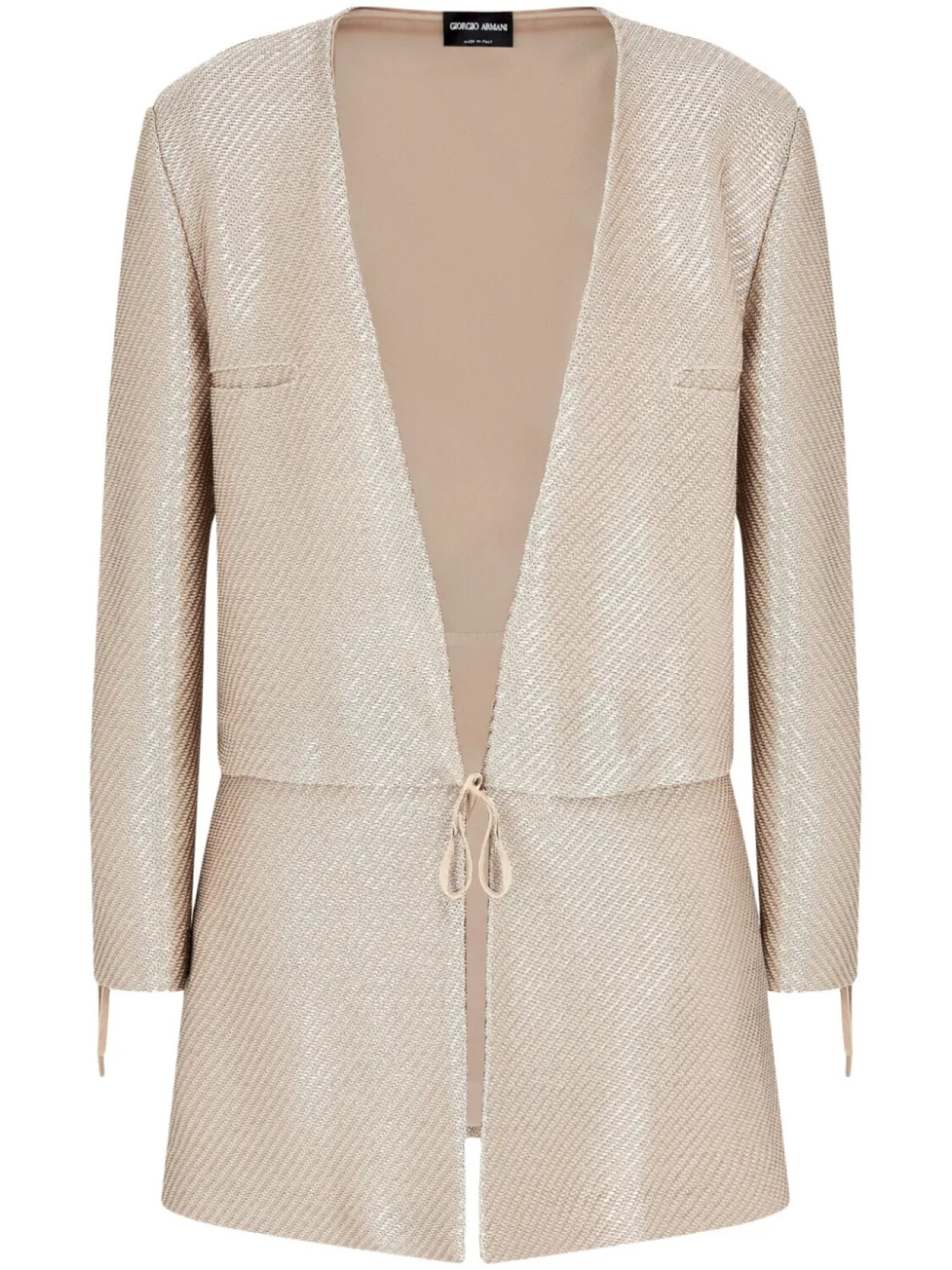 Giorgio Armani жаккардовый жакет из рафии, нейтральный
Giorgio Armani жаккардовый жакет из рафии, нейтральный