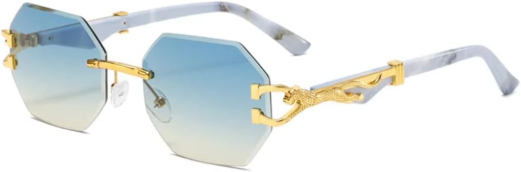 Ретро-солнцезащитные очки без оправы с градиентным переходом цвета для женщин, роскошные очки с отделкой под дерево и леопардовым принтом для мужчин, повседневные очки с защитой от УФ-излучения UV400 TVTBBVV, Green
Ретро-солнцезащитные очки без оправы с градиентным переходом цвета для женщин, роскошные очки с отделкой под дерево и леопардовым принтом для мужчин, повседневные очки с защитой от УФ-излучения UV400 TVTBBVV, Green