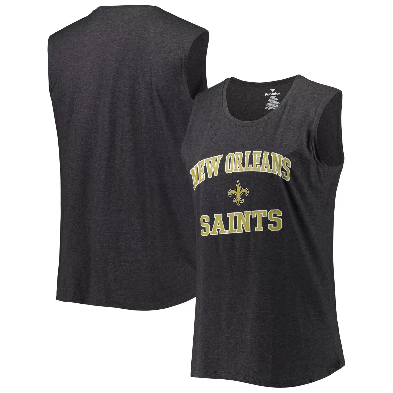 Женская майка Fanatics с логотипом Heather Charcoal New Orleans Saints, большие размеры Fanatics 
Женская майка Fanatics с логотипом Heather Charcoal New Orleans Saints, большие размеры Fanatics