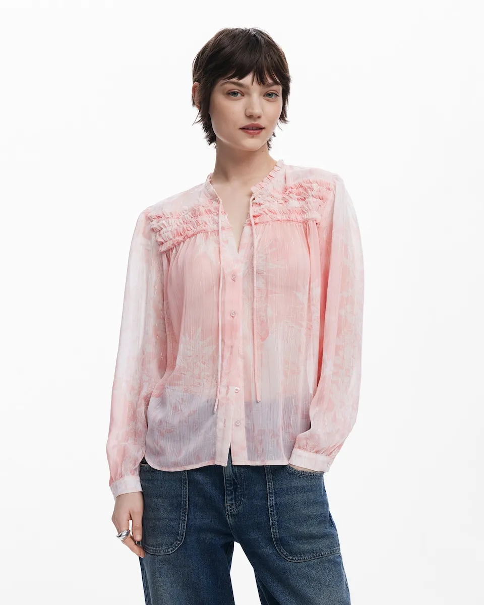 Женская блузка с длинными рукавами и принтом Desigual, розовый
Женская блузка с длинными рукавами и принтом Desigual, розовый