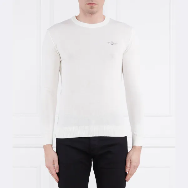 Облегающий свитер Aeronautica Militare, белый 
Облегающий свитер Aeronautica Militare, белый