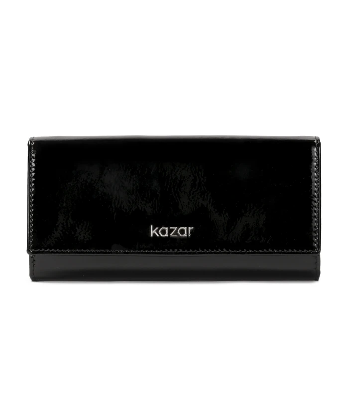 Классический лакированный кошелек Kazar, черный
Классический лакированный кошелек Kazar, черный