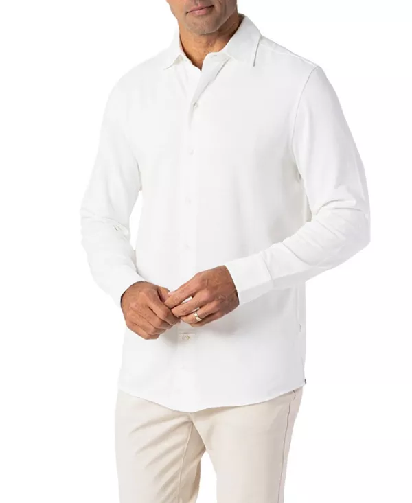Вязаная рубашка с длинным рукавом Foster Robert Talbott, белый
Вязаная рубашка с длинным рукавом Foster Robert Talbott, белый