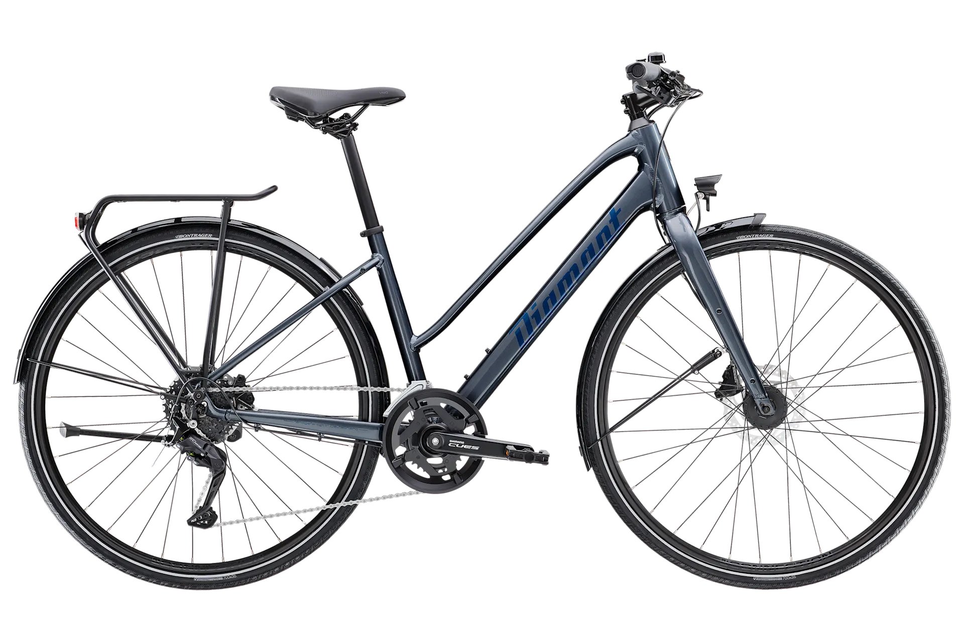 Трекинговый велосипед Diamant Rubin - cues - 28 дюймов - trapez, grau | magnetitgrau metallic
Трекинговый велосипед Diamant Rubin - cues - 28 дюймов - trapez, grau | magnetitgrau metallic