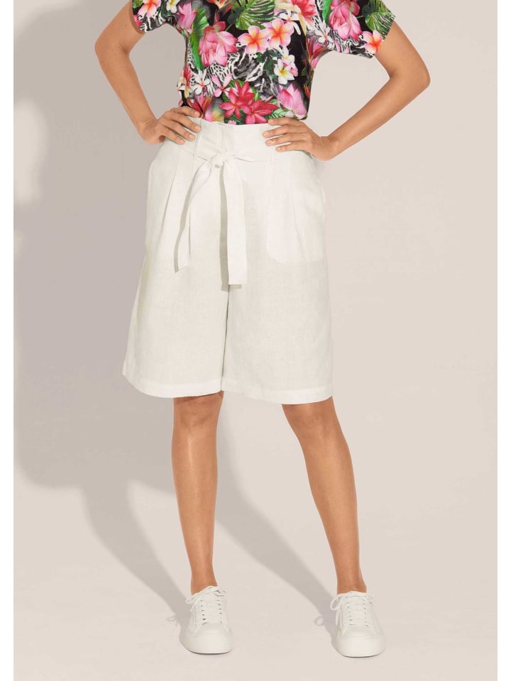 MADELEINE Льняные шорты-бермуды с высокой талией, кремового цвета
MADELEINE Льняные шорты-бермуды с высокой талией, кремового цвета