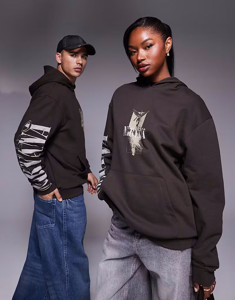 Толстовка свободного кроя унисекс ASOS DESIGN с принтом Nirvana коричневого цвета
Толстовка свободного кроя унисекс ASOS DESIGN с принтом Nirvana коричневого цвета