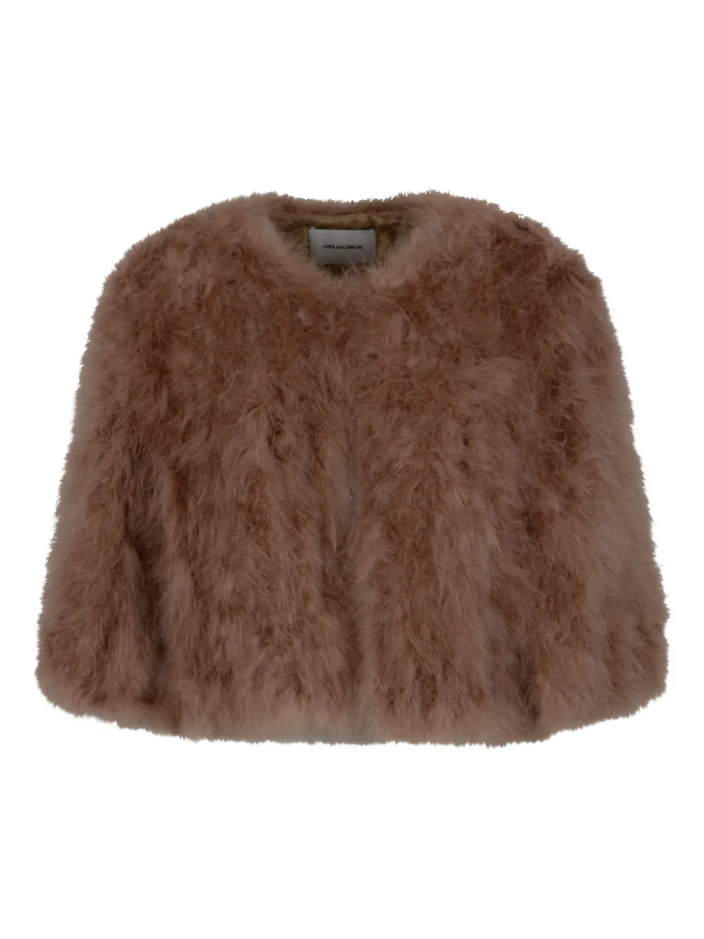 Шёлковый жакет с перьями Yves Salomon, коричневый
Шёлковый жакет с перьями Yves Salomon, коричневый