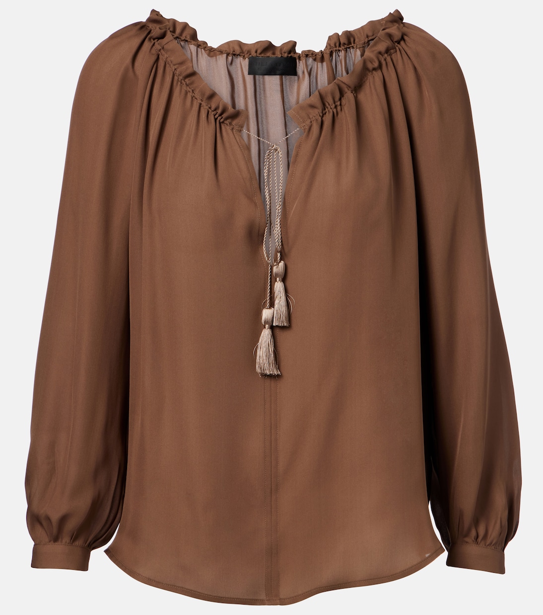 Топ из шелкового жоржета Carley Nili Lotan, серо-коричневый
Топ из шелкового жоржета Carley Nili Lotan, серо-коричневый