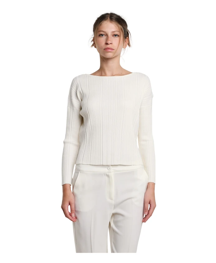 Вязаный свитер в рубчик Pennyblack, белый
Вязаный свитер в рубчик Pennyblack, белый