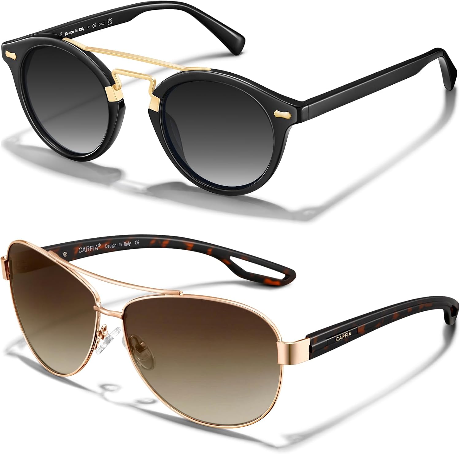 Легкие ретро-солнцезащитные очки CARFIA в стиле «пилот» для женщин, поляризованные, с защитой от УФ-излучения, модные солнцезащитные очки для вождения на открытом воздухе, металлическая оправа
Легкие ретро-солнцезащитные очки CARFIA в стиле «пилот» для женщин, поляризованные, с защитой от УФ-излучения, модные солнцезащитные очки для вождения на открытом воздухе, металлическая оправа