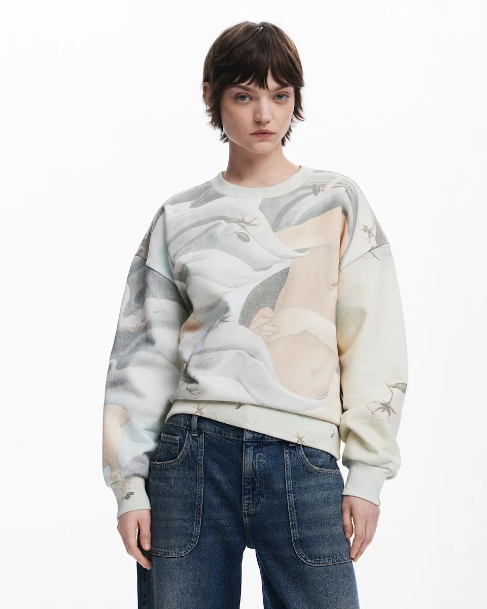 Женская толстовка с принтом Arty и круглым вырезом Desigual, белый
Женская толстовка с принтом Arty и круглым вырезом Desigual, белый