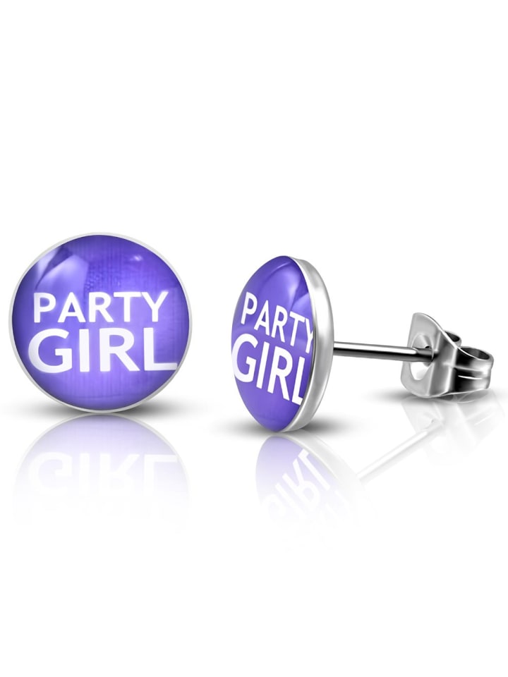 Bungsa Фиолетовые серьги-гвоздики
Bungsa Фиолетовые серьги-гвоздики