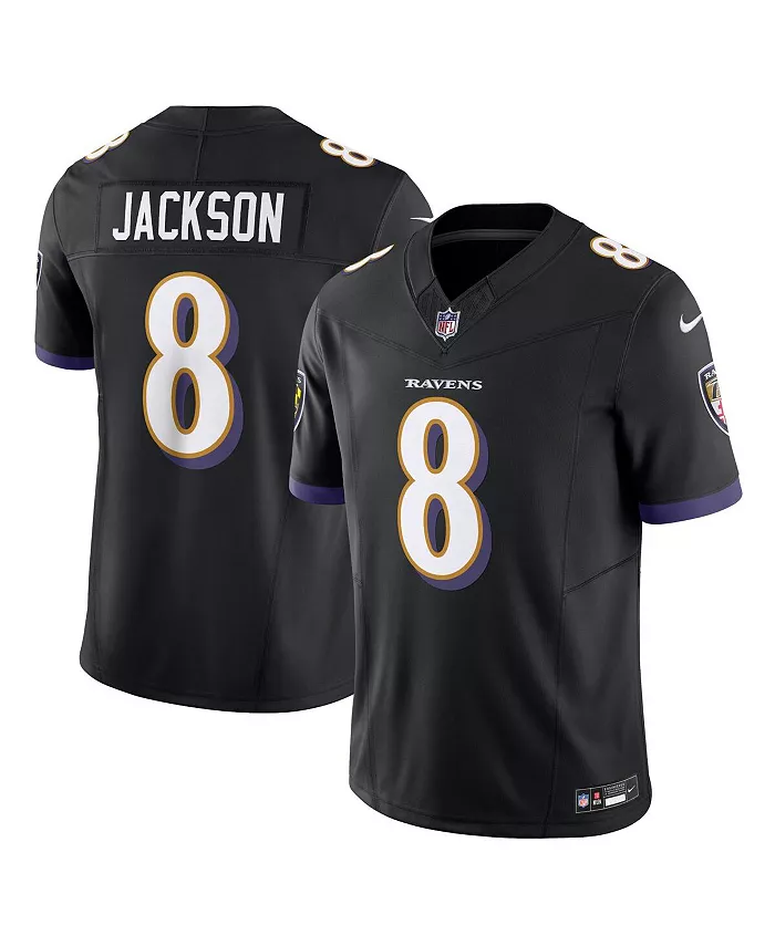 Мужская лимитированная джерси Lamar Jackson Baltimore Ravens Vapor F.U.S.E Nike, черный
Мужская лимитированная джерси Lamar Jackson Baltimore Ravens Vapor F.U.S.E Nike, черный