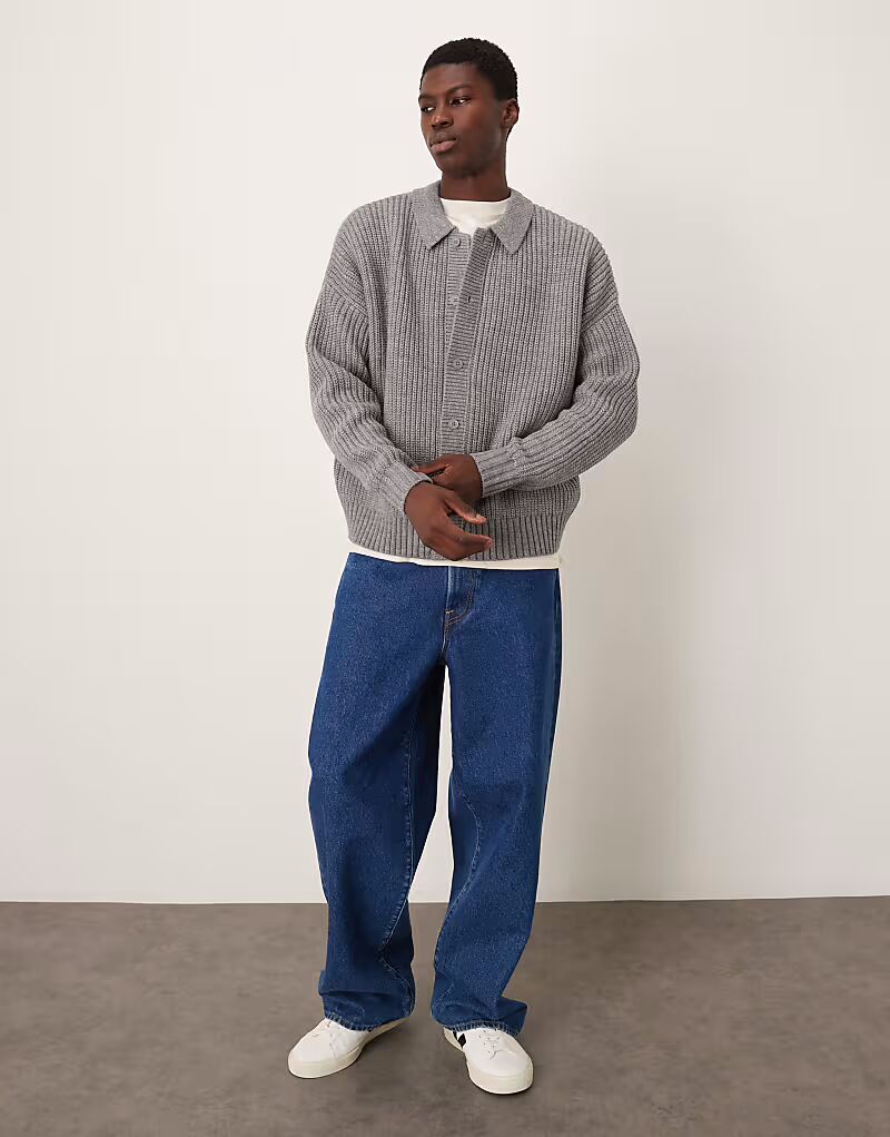 Свободный кардиган свободного кроя из плотной шерстяной смесовой ткани серого меланжевого цвета Asos Design
Свободный кардиган свободного кроя из плотной шерстяной смесовой ткани серого меланжевого цвета Asos Design