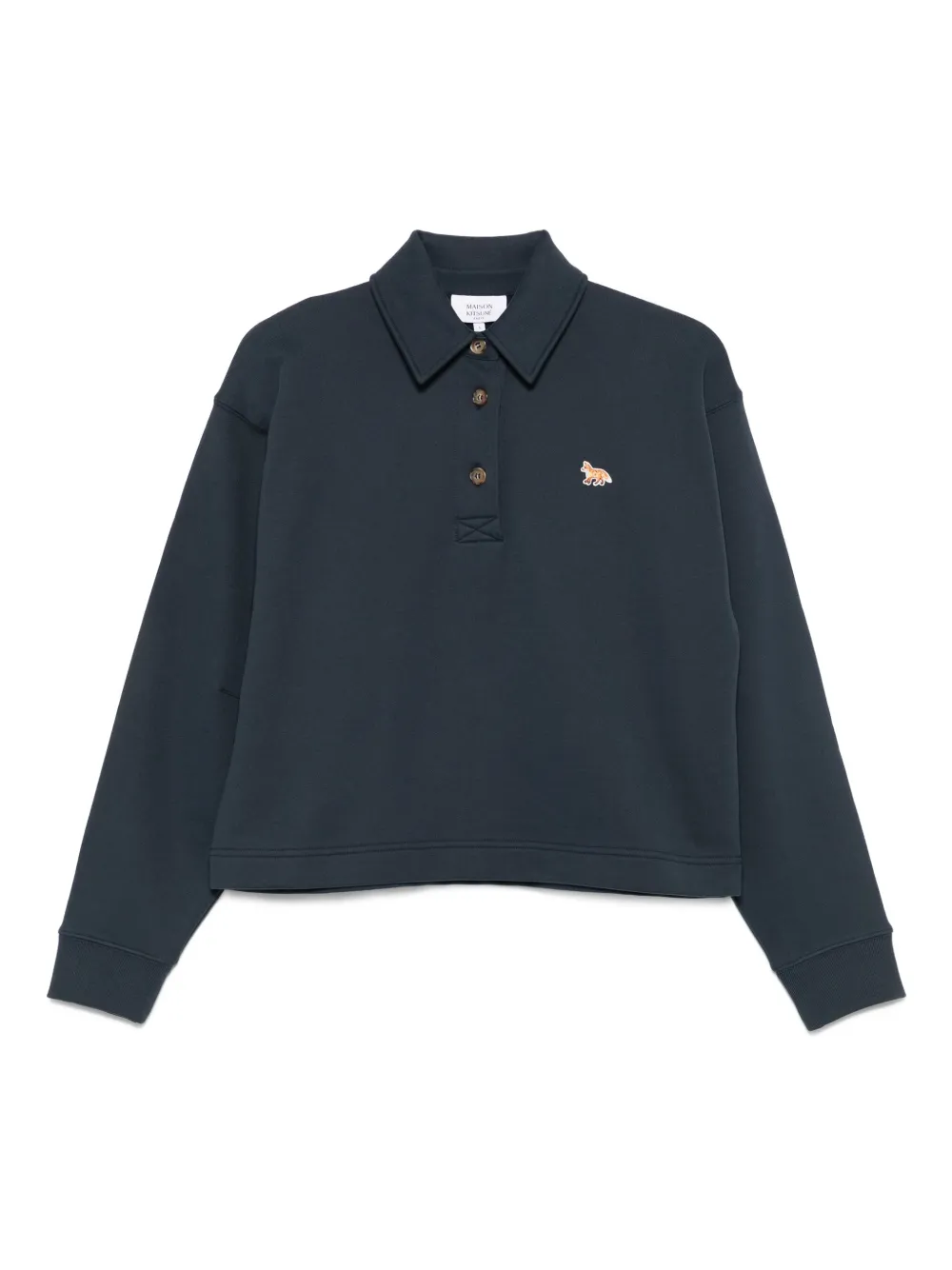 Рубашка поло с вышивкой Maison Kitsuné, синий
Рубашка поло с вышивкой Maison Kitsuné, синий