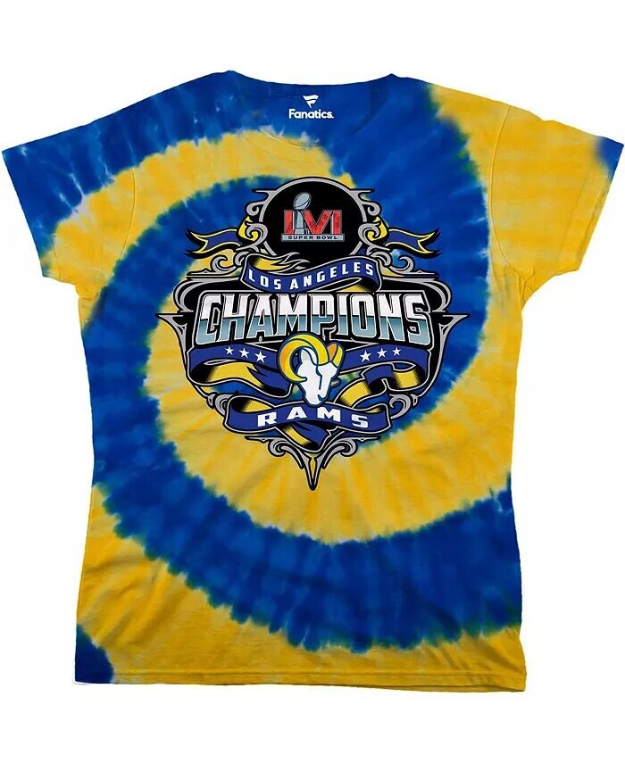 Женская королевская золотая футболка Los Angeles Rams Super Bowl LVI Champions с принтом тай-дай Fanatics
Женская королевская золотая футболка Los Angeles Rams Super Bowl LVI Champions с принтом тай-дай Fanatics