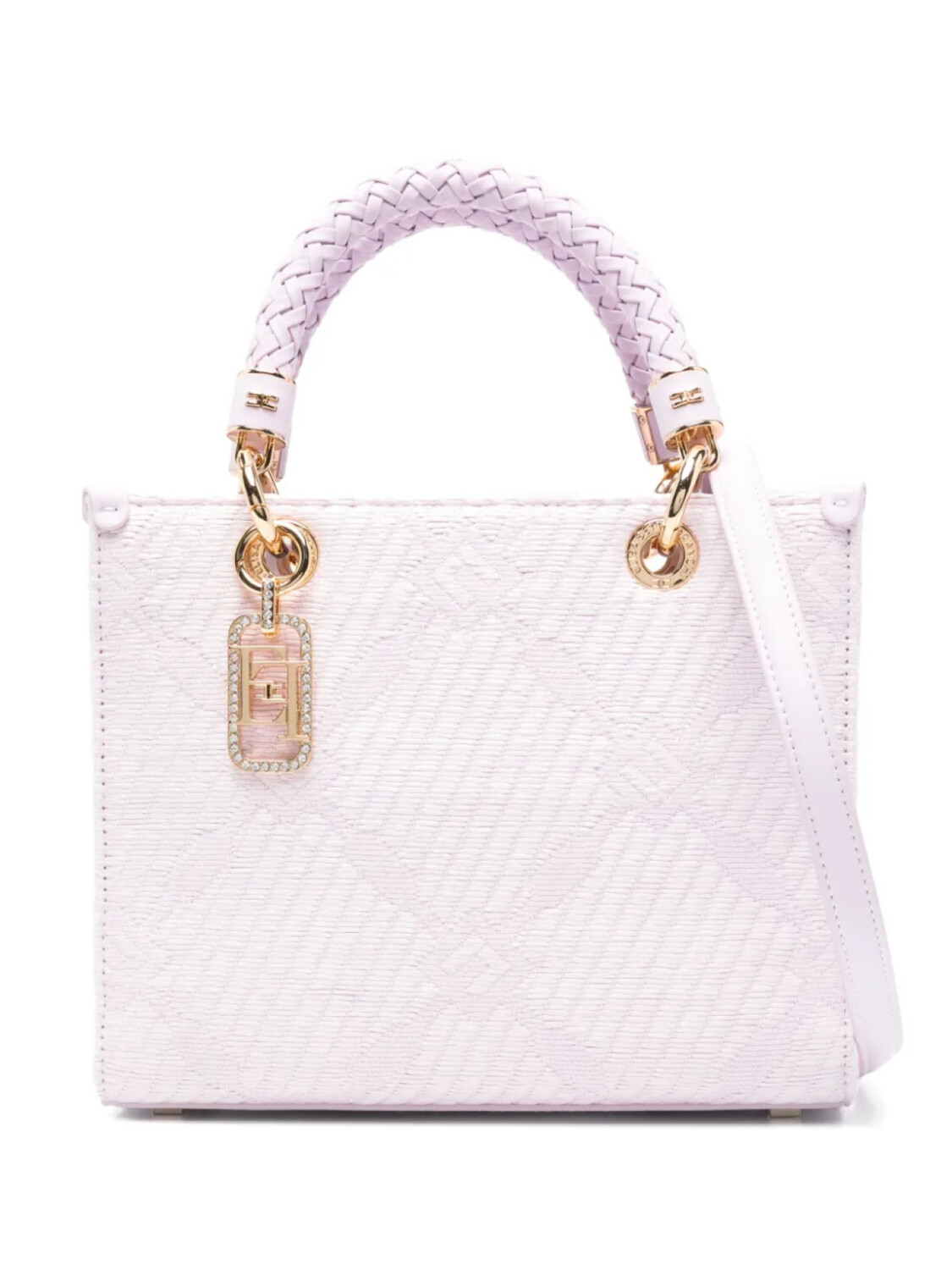 Жаккардовая сумка-тоут Elisabetta Franchi с узором, фиолетовый
Жаккардовая сумка-тоут Elisabetta Franchi с узором, фиолетовый