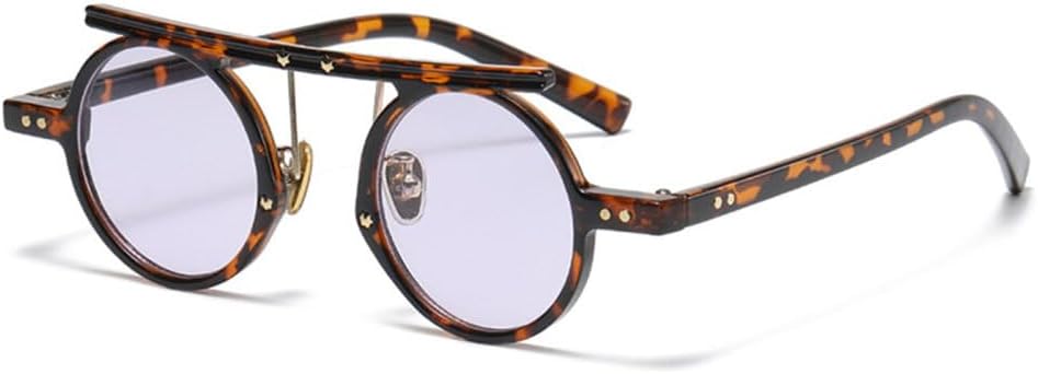 Ретро маленькие круглые женские солнцезащитные очки, модные очки в стиле панк с двойной перемычкой, градиентные мужские солнцезащитные очки с двухцветными заклепками, защита от УФ-излучения UV400 TYUVIVO, Leopard
Ретро маленькие круглые женские солнцезащитные очки, модные очки в стиле панк с двойной перемычкой, градиентные мужские солнцезащитные очки с двухцветными заклепками, защита от УФ-излучения UV400 TYUVIVO, Leopard