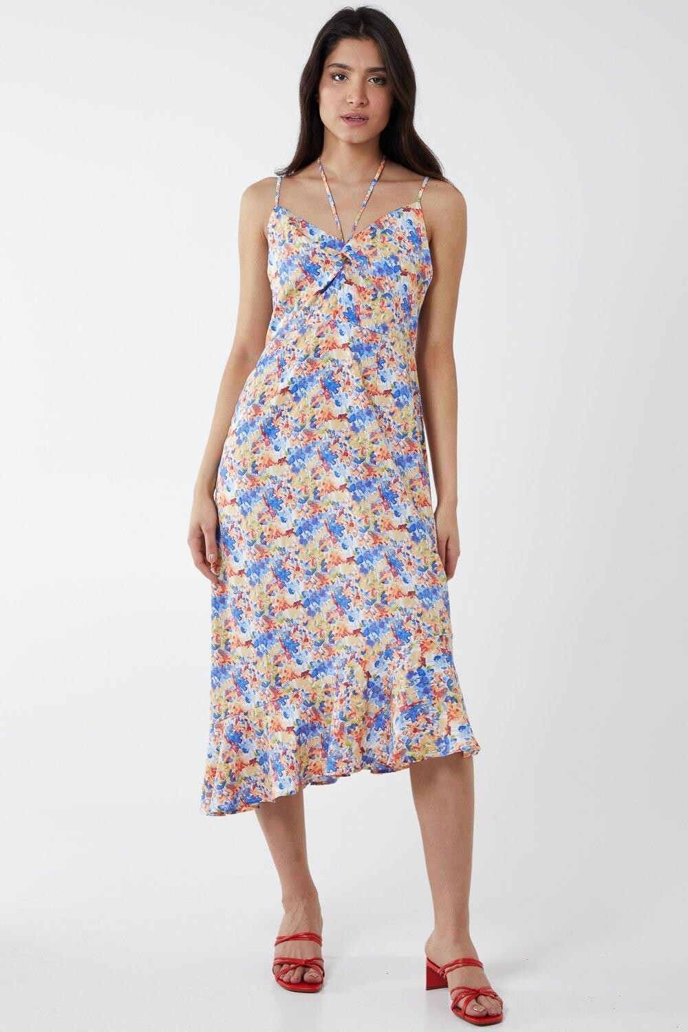 Платье миди с цветочным принтом и закрученной передней частью Blue Vanilla, синий
Платье миди с цветочным принтом и закрученной передней частью Blue Vanilla, синий