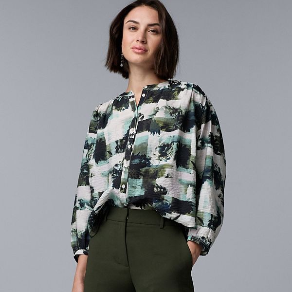 Блузка с присборенными рукавами-фонариками Simply Vera Vera Wang, Green Blue Floral
Блузка с присборенными рукавами-фонариками Simply Vera Vera Wang, Green Blue Floral