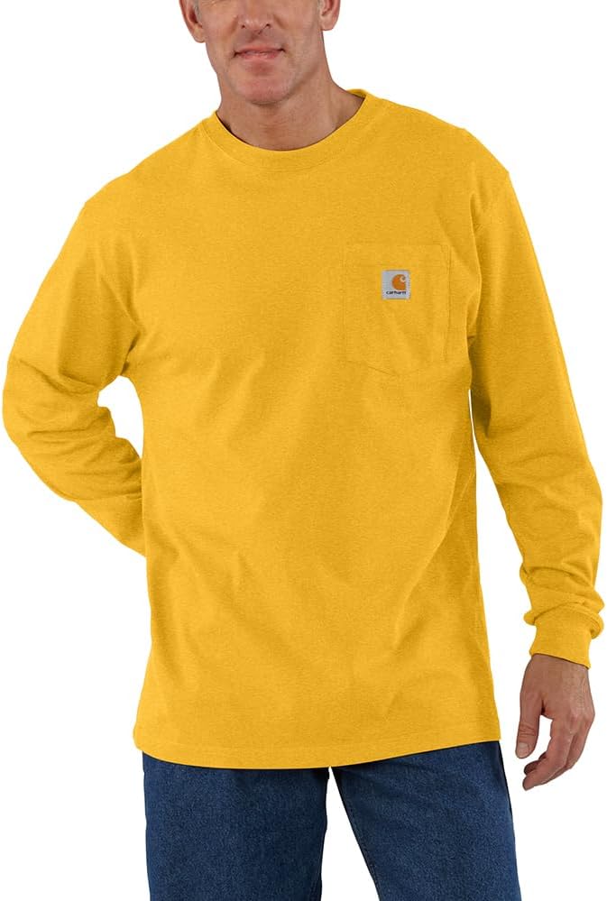 Carhartt мужская рабочая футболка с карманом и длинным рукавом, Honeycomb Heather
Carhartt мужская рабочая футболка с карманом и длинным рукавом, Honeycomb Heather