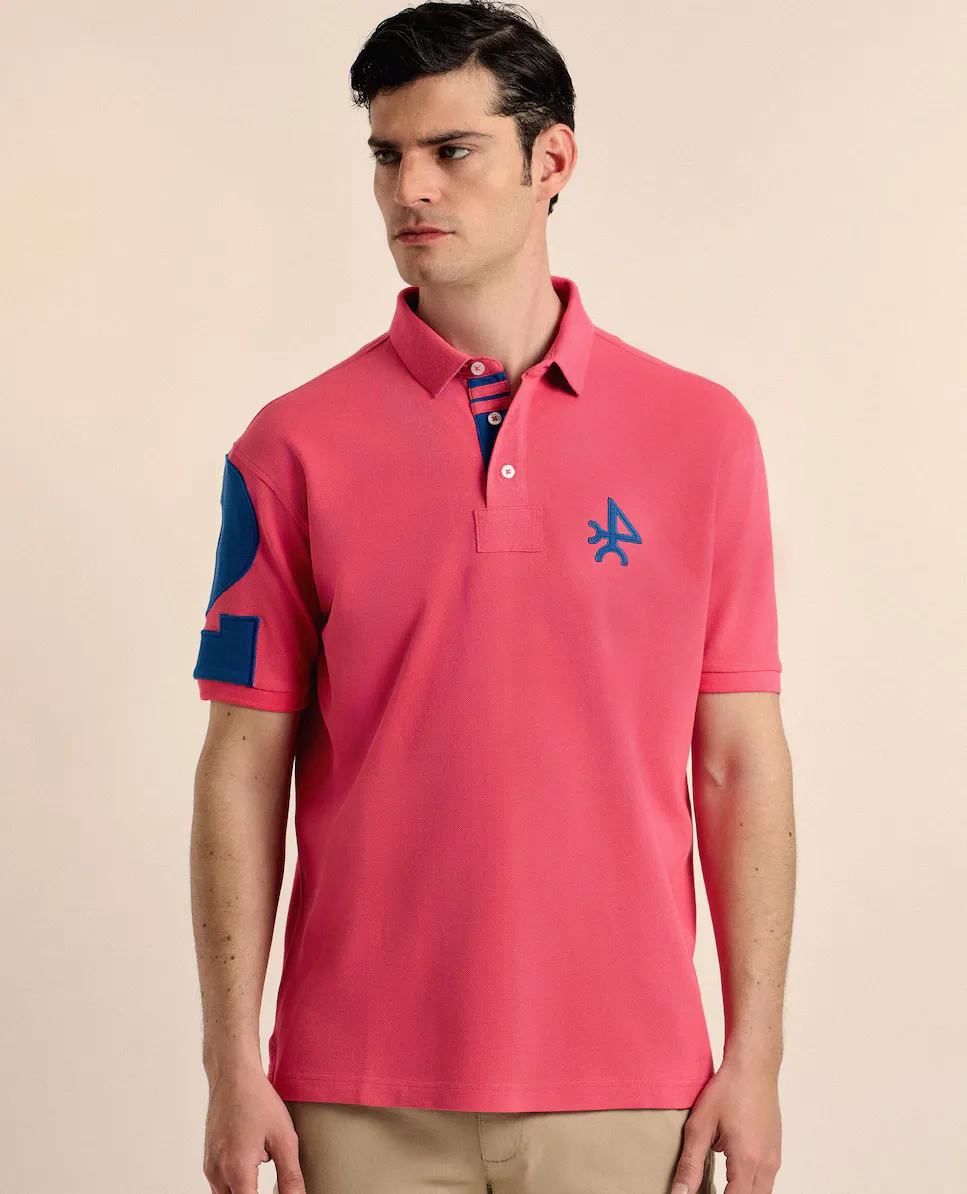 Мужская рубашка-поло классического кроя с короткими рукавами из пике Valecuatro, коралловый
Мужская рубашка-поло классического кроя с короткими рукавами из пике Valecuatro, коралловый