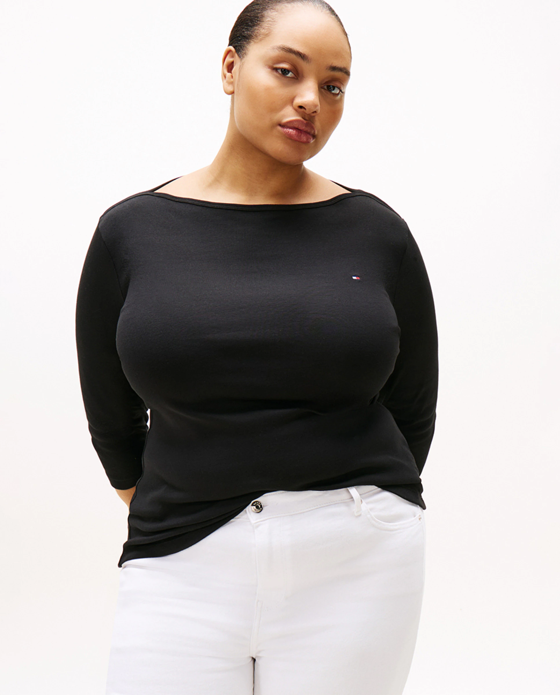 Женская футболка с рукавом 3/4 Slim Cody Tommy Hilfiger, черный
Женская футболка с рукавом 3/4 Slim Cody Tommy Hilfiger, черный