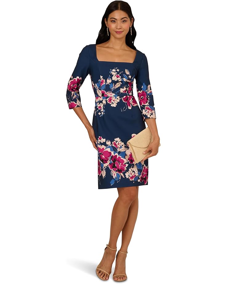 Женское платье миди Adrianna Papell Border Floral, Navy/Pink Multi
Женское платье миди Adrianna Papell Border Floral, Navy/Pink Multi