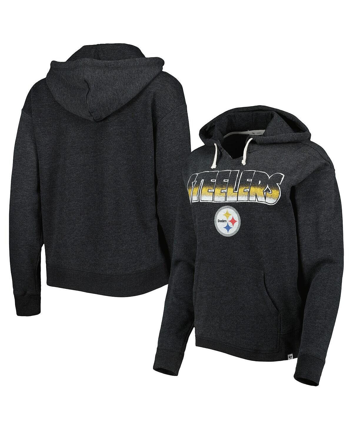 Женский черный пуловер с капюшоном Pittsburgh Steelers Color Rise Kennedy '47 Brand, черный
Женский черный пуловер с капюшоном Pittsburgh Steelers Color Rise Kennedy '47 Brand, черный