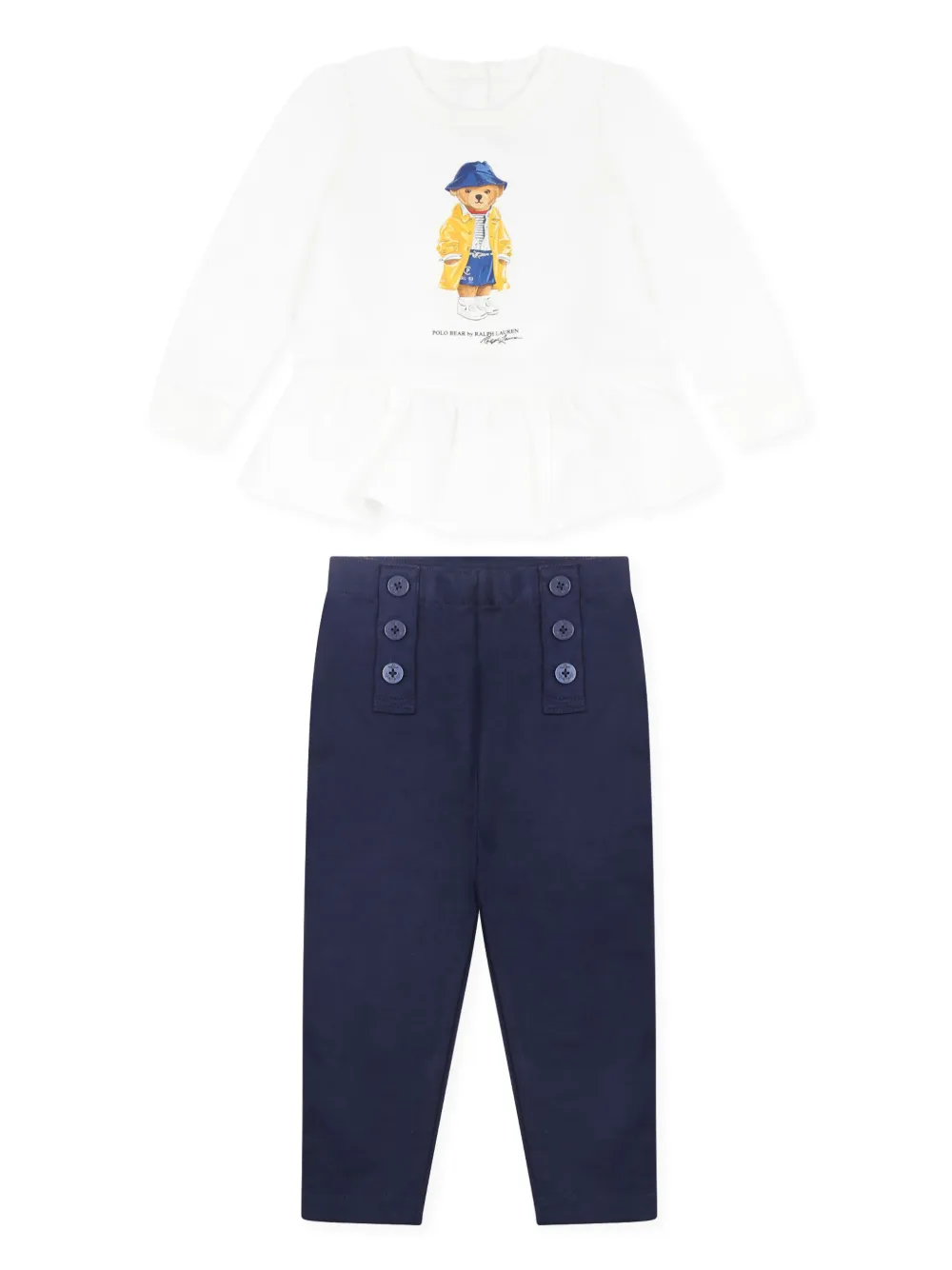 Комплект из топа и брюк с принтом Polo Bear POLO RALPH LAUREN KIDS, синий
Комплект из топа и брюк с принтом Polo Bear POLO RALPH LAUREN KIDS, синий