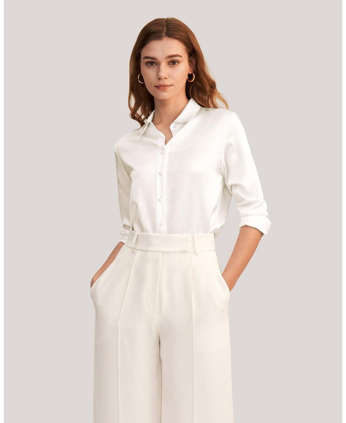 Женская классическая шелковая рубашка с жемчужными пуговицами LILYSILK
Женская классическая шелковая рубашка с жемчужными пуговицами LILYSILK