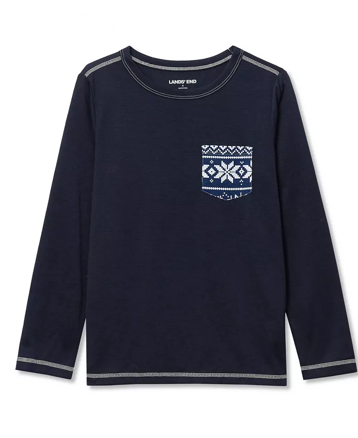 Большие девочки мягкая джерси топ для сна с карманом Lands' End, синий
Большие девочки мягкая джерси топ для сна с карманом Lands' End, синий