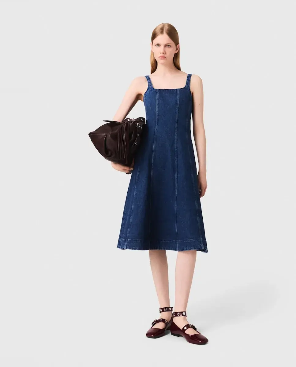 Расклешенное платье из джинсовой ткани Maje, синий
Расклешенное платье из джинсовой ткани Maje, синий