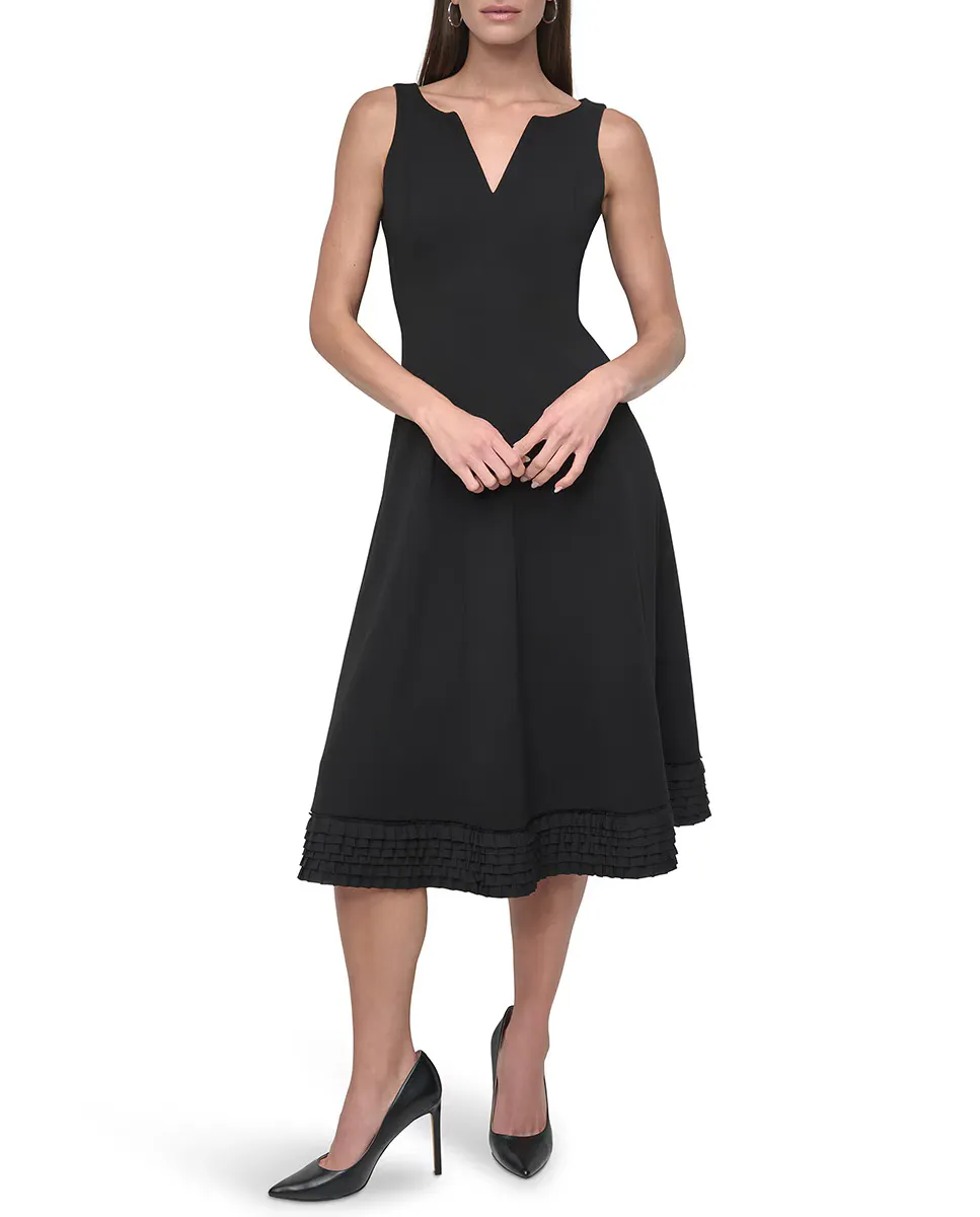Платье без рукавов с V-образным вырезом DKNY, чёрный
Платье без рукавов с V-образным вырезом DKNY, чёрный