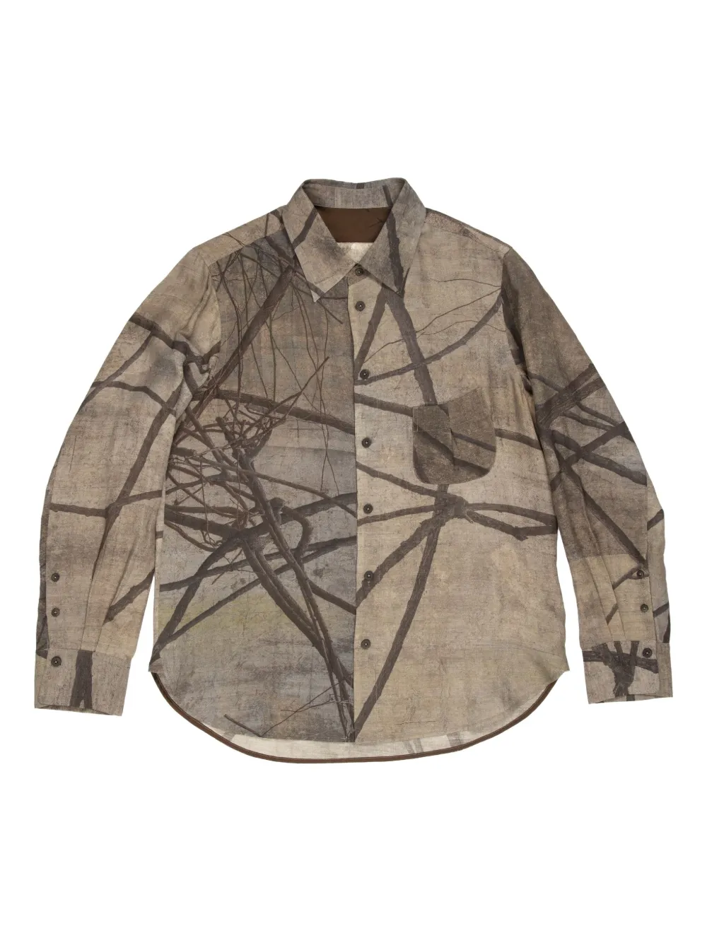 Рубашка с принтом Ziggy Chen, коричневый
Рубашка с принтом Ziggy Chen, коричневый