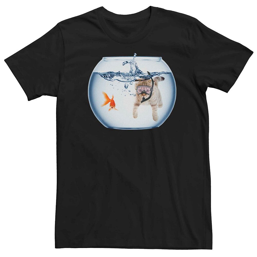 Мужская футболка с рисунком Cat Fishbowl для плавания Licensed Character, черный
Мужская футболка с рисунком Cat Fishbowl для плавания Licensed Character, черный