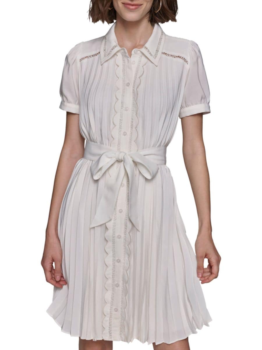 Мини-платье с короткими рукавами и застежкой на пуговицы спереди Karl Lagerfeld Paris, мягкий белый
Мини-платье с короткими рукавами и застежкой на пуговицы спереди Karl Lagerfeld Paris, мягкий белый