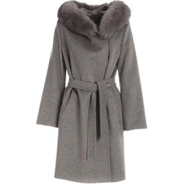 MaxMara Пальто женское серое с лацканами, умеренно прямое
MaxMara Пальто женское серое с лацканами, умеренно прямое