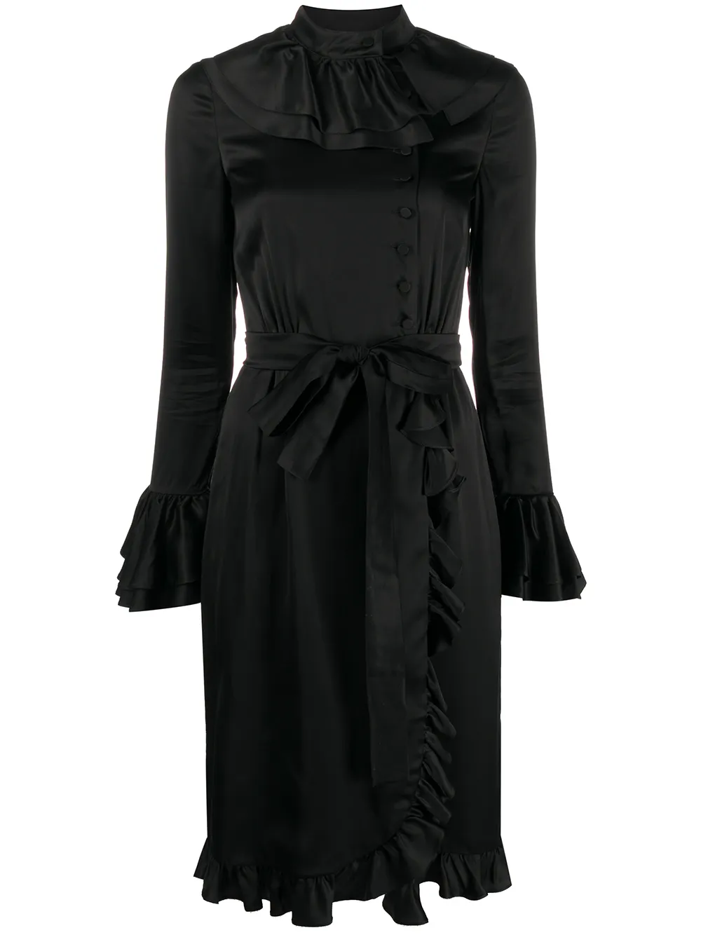 Платье с запахом и оборками Moschino, черный
Платье с запахом и оборками Moschino, черный